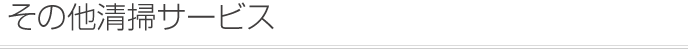 その他清掃サービス